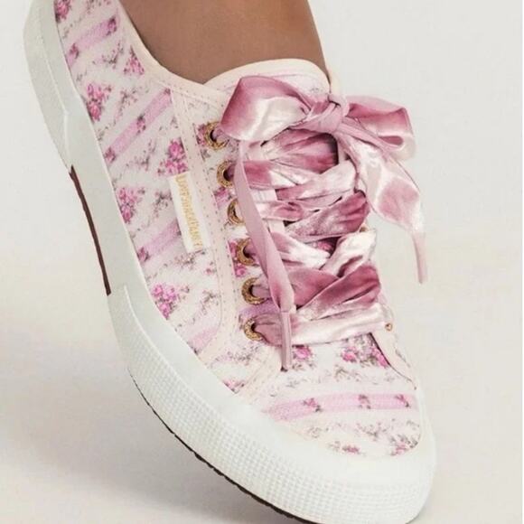 Superga x LoveShackFancy Pink Floral Sneakers Size EU 41 - Picture 1 of 10